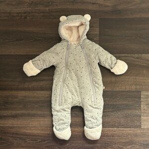 Baby Gap Sherpalined Hoodie Onepiece 0-3